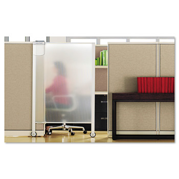 FACILITY MAINTENANCE SUPPLIES | Quartet WPS2000 Premium Workstation Privacy Screen, 38w X 64d, Translucent Clear/silver