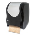 Paper Towel Holders | San Jamar T1370BKSS 16.75 in. x 10 in. x 12.5 in. Tear-N-Dry Touchless Roll Towel Dispenser - Black/Silver image number 1