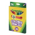 Pencils | Crayola 684036 3.3 mm 2B Short-Length Colored Pencil Set - Assorted Lead and Barrel Colors (36/Set) image number 3