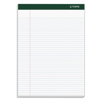 TOPS 99612 8.5 x 11.75 Sheets (100) Double Docket Narrow Ruled Pads - White Sheets (4/Pack)