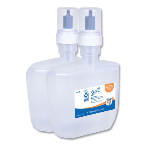 Hand Sanitizers | Scott 91595 1200 mL Refill Antiseptic Foam Skin Cleanser- Unscented (2/Carton) image number 0