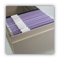 File Folders | Smead 64064 1/5 Cut Tab Letter Size Colored Hanging File Folders - Lavender (25/Box) image number 2