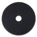 Sponges & Scrubbers | Boardwalk BWK4012BLA 12 in. Diameter Stripping Floor Pads - Black (5/Carton) image number 0
