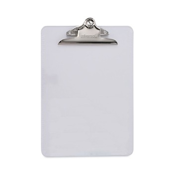 Universal UNV40308 Plastic Clipboard with 1.25 in. Clip Capacity for 8.5 x 11 Sheets - Clear