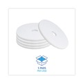  | Boardwalk BWK4018WHI 18 in. Diameter Polishing Floor Pads - White (5/Carton) image number 5