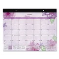 Bulletin Boards | AT-A-GLANCE SK38-704 12 Month: Jan 2026 to Dec 2026 21.75 in. x 17 in. Floral Artwork Beautiful Day Desk Pad Calendar - Assorted Color Sheets, Black Binding image number 0