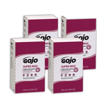 HAND SANITIZERS | GOJO Industries 7282-04 SUPRO MAX 2000 mL Refill Cherry Lotion Hand Cleaner (4/Carton)