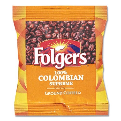 Just Launched | Folgers 2550006451 1.75 oz. 100% Colombian Ground Coffee Fraction Packs (42/Carton) image number 0