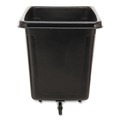 Trash & Waste Bins | Rubbermaid Commercial FG460800BLA 300 lbs. Capacity 59 Gallon Plastic Cube Truck - Black image number 1