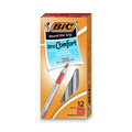 Pens | BIC GSMG11 RED Round Stic Grip Xtra Comfort Medium 1.2 mm. Stick Easy-Glide System Ballpoint Pen - Red Ink/Gray/Red Barrel (1-Dozen) image number 0