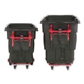 Cleaning Carts | Rubbermaid Commercial 2173662 202 gal 1000 lb Capacity Plastic Motorized Roto Tilt Truck - Black image number 2