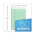 Notebooks & Pads | TOPS 63090 50-Sheet 5 in. x 8 in. Narrow Rule Prism plus Colored Writing Pads - Pastel Green (12/Pack) image number 2