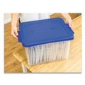 Boxes & Bins | Bankers Box 0086202 14 in. x 17.38 in. x 10.5 in. Heavy Duty Plastic File Storage - Clear/Blue (2/Pack) image number 4