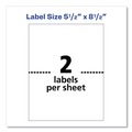 Labels | Avery 05912 5.5 in. x 8.5 in. Shipping Labels with TrueBlock Technology - White (2/Sheet, 250 Sheets/Box) image number 3