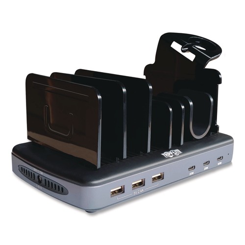Office Electronics & Batteries | Tripp Lite U280-006-C3A-ST 120W Multi-Device Charging Station with Storage 6 Devices 7.3 x 4.45 x 1.33 image number 0