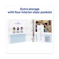 Back to School Sale | Avery 17142 3 Slant Rings 1.5 in. Capacity 11 in. x 8.5 in. TouchGuard Protection Heavy-Duty View Binders - White image number 3