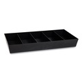 Breakroom Supplies | Mind Reader SNACKORGT-BLK 12 in. x 24 in. x 3.25 in. 5-Compartment Anchor Collection Snack Organizer - Black image number 0