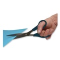 Arts & Crafts Supplies | Westcott 13135 8 in. Long 3.5 in. Cut Length Value Line Stainless Steel Shears - Offset Black Handle image number 4