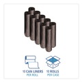 Trash Bags | Boardwalk H8048EKKR01 40 in. x 48 in. 45 gal. 1 mil Recycled Low-Density Polyethylene Can Liners - Black (100/Carton) image number 4