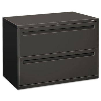 HON H792.L.S Brigade 700 Series Two-Drawer 42 in. x 18 in. x 28 in. Lateral File Cabinet - Charcoal