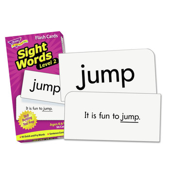  | TREND T53018 Sight Words Set 2 3 in. x 6 in. Skill Drill Flash Cards - Black and White (97/Set)