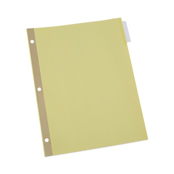 Universal UNV20861 Deluxe Extended Insertable Tab Indexes with 5 Clear Tabs - Buff (24/Box)