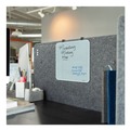 White Boards | U Brands 3690U00-01 12 x 12 Cubicle Glass Dry Erase Board - White Surface image number 1