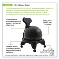 Office Chairs | Champion Sports BCHX FitPro Ball Chair Supports Up to 200 lbs. - Gray image number 4
