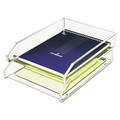 Desktop Organizers | Kantek AD-15 10.5 in. x 13.75 in. x 2.5 in. 2-Section Acrylic Letter Tray - Clear image number 1