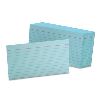 Oxford 7321 BLU 3 in. x 5 in. Ruled Index Cards - Blue (100/Pack)