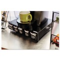 Desktop Organizers | Safco 3274BL 12.5 in. x 11.25 in. x 3.25 in. 5 Compartments One Drawer Hospitality Organizer - Black image number 7