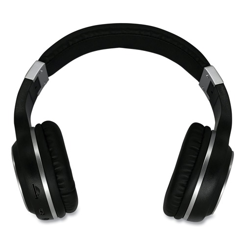 Office Electronics & Batteries | Morpheus 360 HP5500B SERENITY 3 ft. Cord Stereo Wireless Headphones with Microphone - Black/Silver image number 0