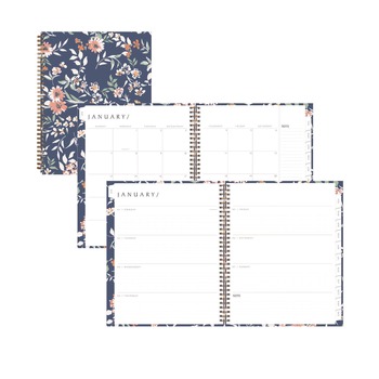 Blue Sky BLS138325 11 in. x 8.5 in. 12-Month (Jan-Dec 2026) One Tree Planted Effie Weekly/Monthly Planner - Blue/Peach/Green Cover
