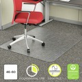 Office Chair Mats | Alera CM1J442FALEPL 46 x 60 Occasional Use Studded Chair Mat for Flat Pile Carpet - Clear image number 6