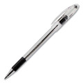 Pens | Pentel BK90-A Stick Fine 0.7 mm R.S.V.P. Ballpoint Pen - Black Ink, Clear/Black Barrel (1-Dozen) image number 0