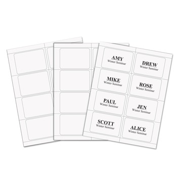C-Line 92377 3-3/8 in. x 2-1/3 in. Laser Printer Name Badges - White (200/Box)