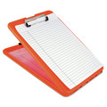 Clipboards | Saunders 00579 0.5 in. Clip Capacity Holds 8.5 in. x 11 in. Sheets SlimMate Storage Clipboard - Hi-Vis Orange image number 1