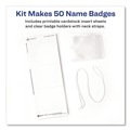 Label & Badge Holders | Avery 74520 4 x 3 Top-Load Necklace-Style Badge Holder with Laser/Inkjet Insert - White (50/Box) image number 6