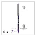 Pens | uni-ball 60382 VISION 0.7 mm Stick Roller Ball Pen - Violet Ink/Silver/Violet/Clear Barrel/Fine (1-Dozen) image number 3