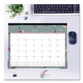 Bulletin Boards | Blue Sky 136476 Greta 22 in. x 17 in. 12-Month (July-June) 2024-2025 Floral Artwork Academic Year Desk Pad Calendar - White/Green/Pink Sheets image number 2