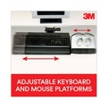 Mouse Pads & Wrist Support | 3M AKT80LE Knob Adjust Keyboard Tray with Highly Adjustable Platform - Black image number 4