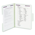 File Folders | Smead 14981 SuperTab 2 in. Expansion Letter Size Pressboard Fastener Folders with Two SafeSHIELD Fasteners - Gray-Green (25/Box) image number 2