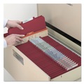 File Folders | Smead 13703 2 in. Expansion 1 Divider Letter Size 4 SafeSHIELD Fasteners Top Tab Classification Folders - Red Exterior (10/Box) image number 3