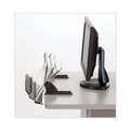 Desktop Organizers | 3M DH630 150 Sheet Capacity In-Line Adjustable Desktop Copyholder - Plastic (Black/Clear) image number 3