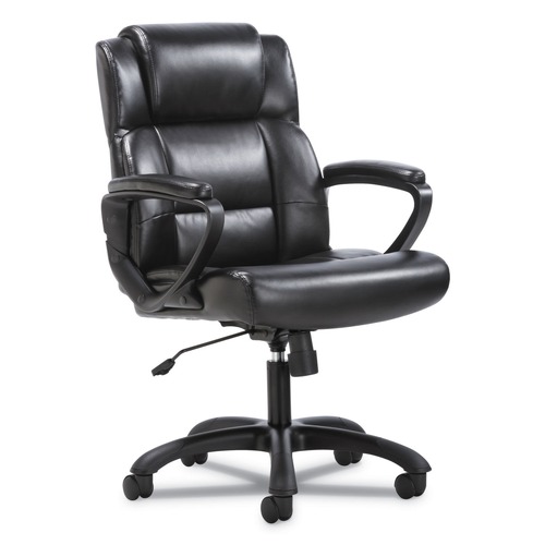 Office Chairs | Basyx HVST305 19 in. - 23 in. Seat Height Mid-Back Executive Chair Supports Up to 225 lbs. - Black image number 0