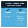 Cleaning Cloths | Cottonelle 10358 5 in. x 7.25 in. 1-Ply Fresh Care Flushable Cleansing Cloths - White (8/Carton) image number 7