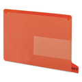 File Folders | Smead 61950 1/3-Cut End Tab Out 8.5 in. x 11 in. Colored Poly Out Guides with Pockets - Red (25/Box) image number 2