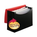 Back to School Sale | Smead 70866 0.88 in. Expansion 12-Pocket Letter Size Poly Expanding File - Black/Red image number 3