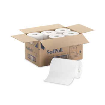 Georgia Pacific Professional 26610 9 in. x 400 ft. 1-Ply Hardwound Nonperforated Paper Towel Roll - White (6 Rolls/Carton)
