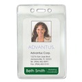  | Advantus 75419 2.63 in. x 4.38 in. Holder 2.38 in. x 4.25 in. Insert Prepunched for Chain/Clip Vertical Security ID Badge Holders - Clear (50/Box) image number 1